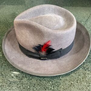 Scala Men's Classico New Yorker 100% Wool Fedora Gray Large